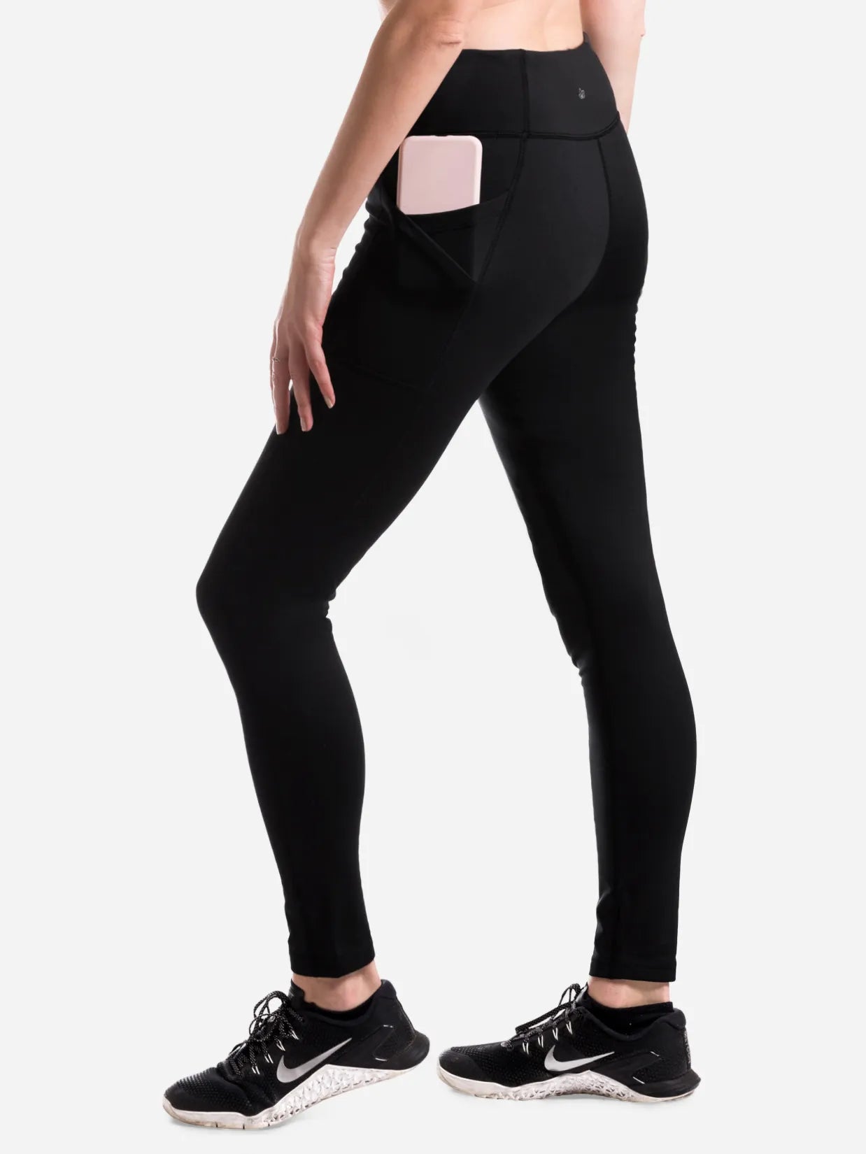 Fleece Lined Leggings, Side Pockets image 1