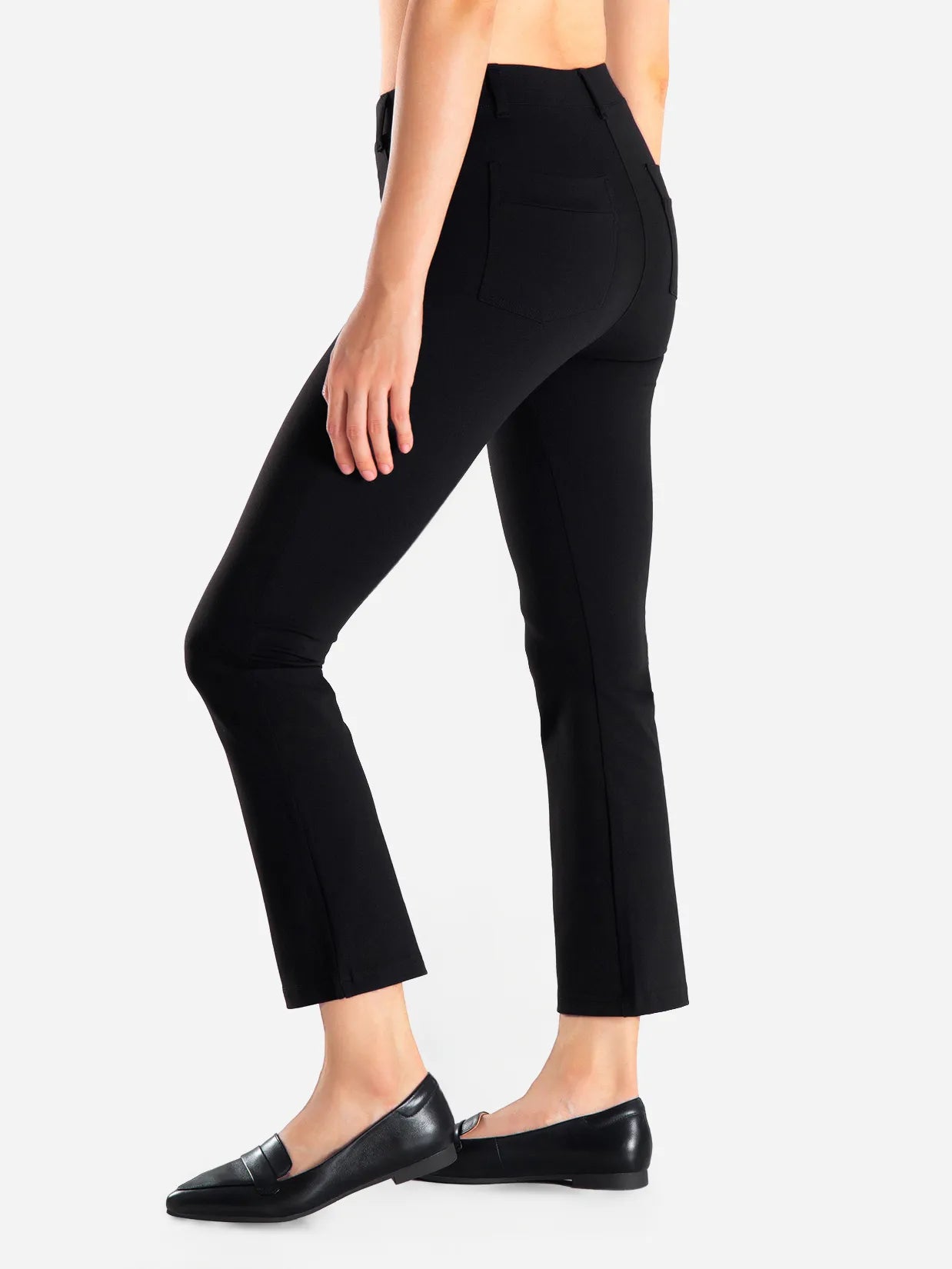 Flare Cropped Yoga Dress Pants image 3