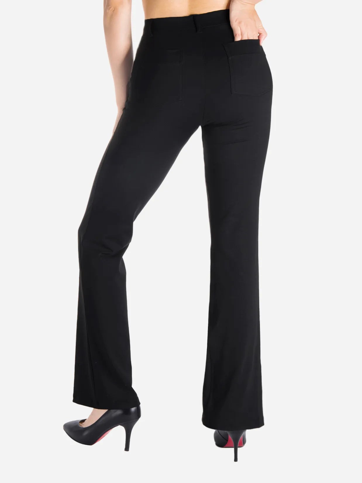 Flare Yoga Dress Pants, Back Pockets image 2
