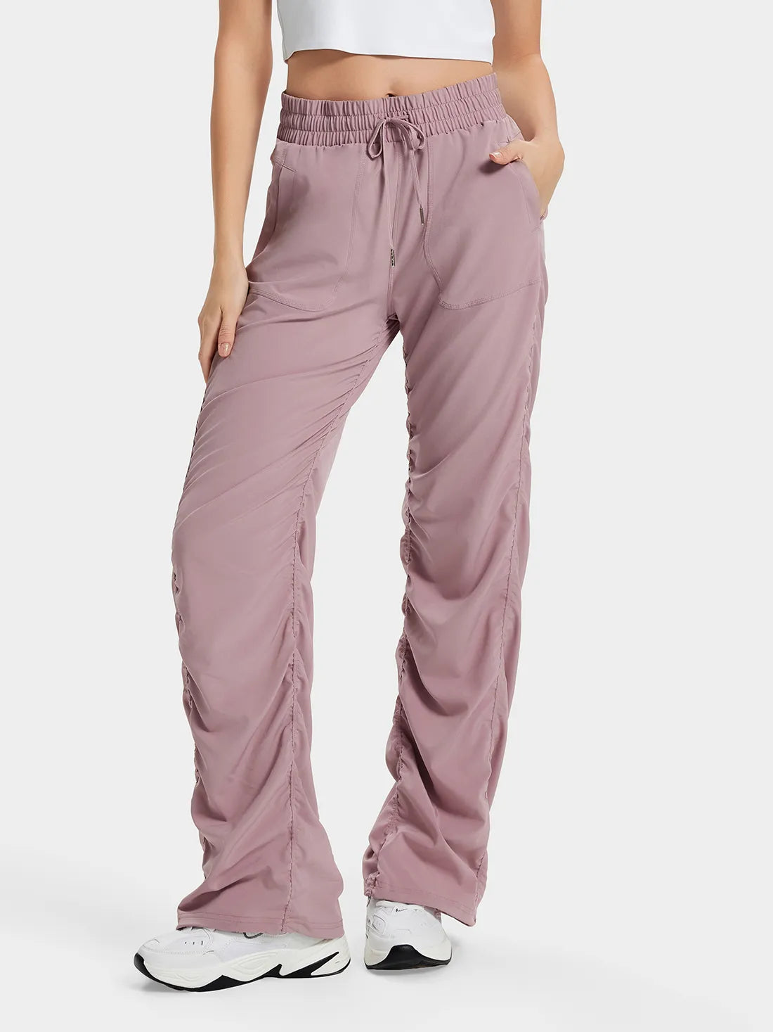 Lightweight Dance Studio Travel Pants #color_Pink