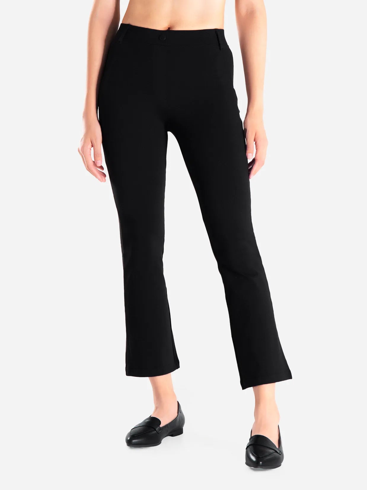 Flare Cropped Yoga Dress Pants image 0