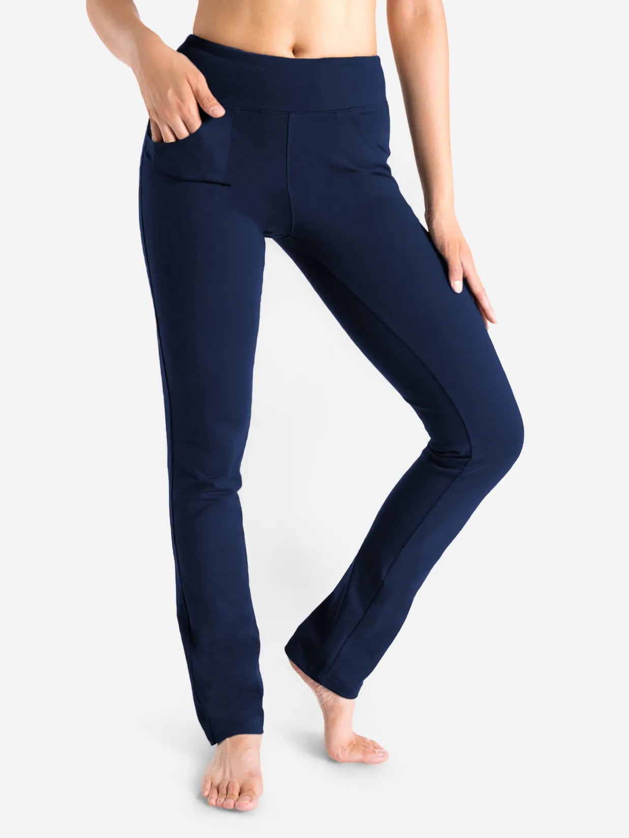 Straight Leg Yoga Pants, 5 Pockets image 1