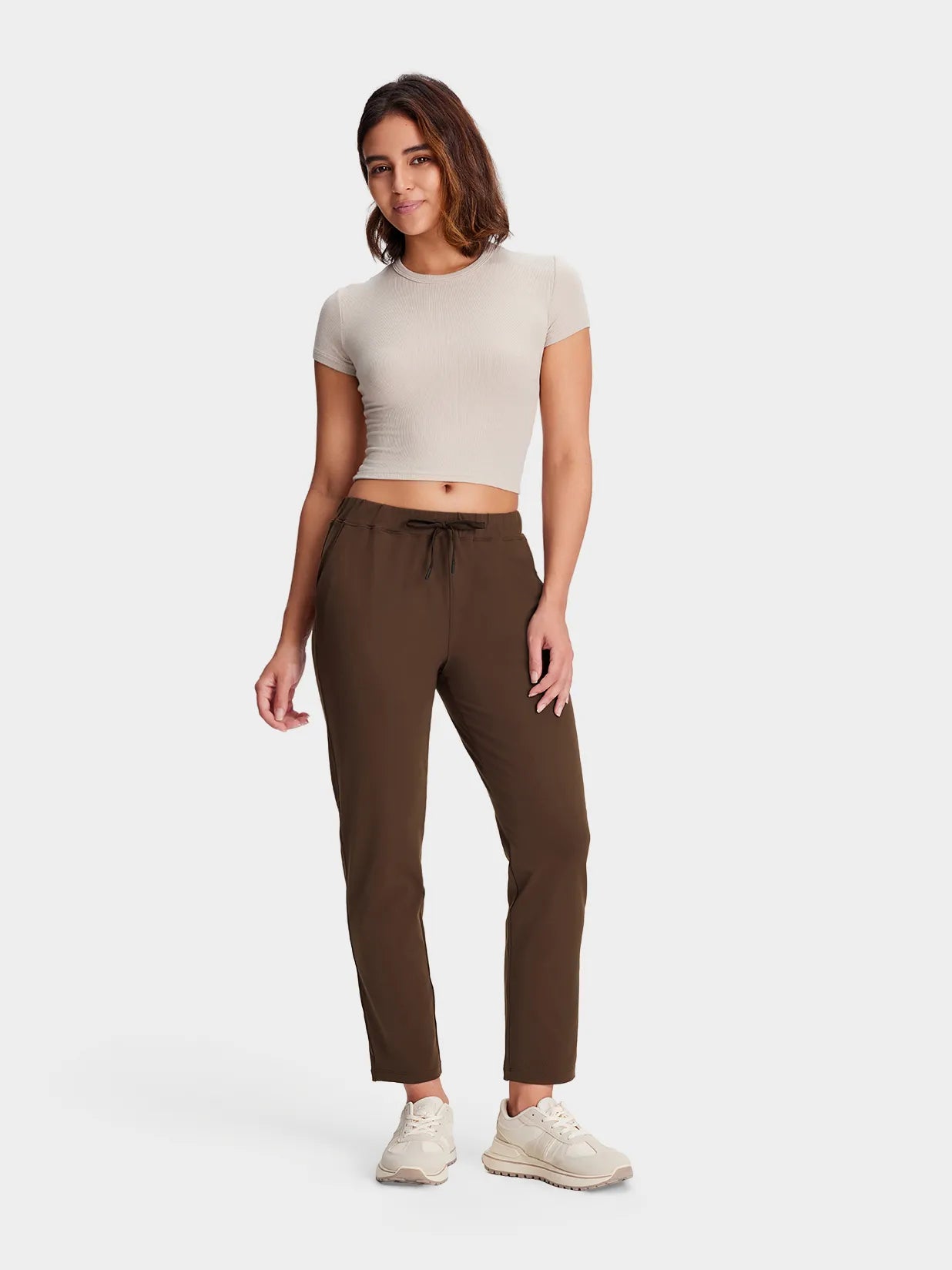 7/8 On The Go Casual Jogger Pants #color_Brown