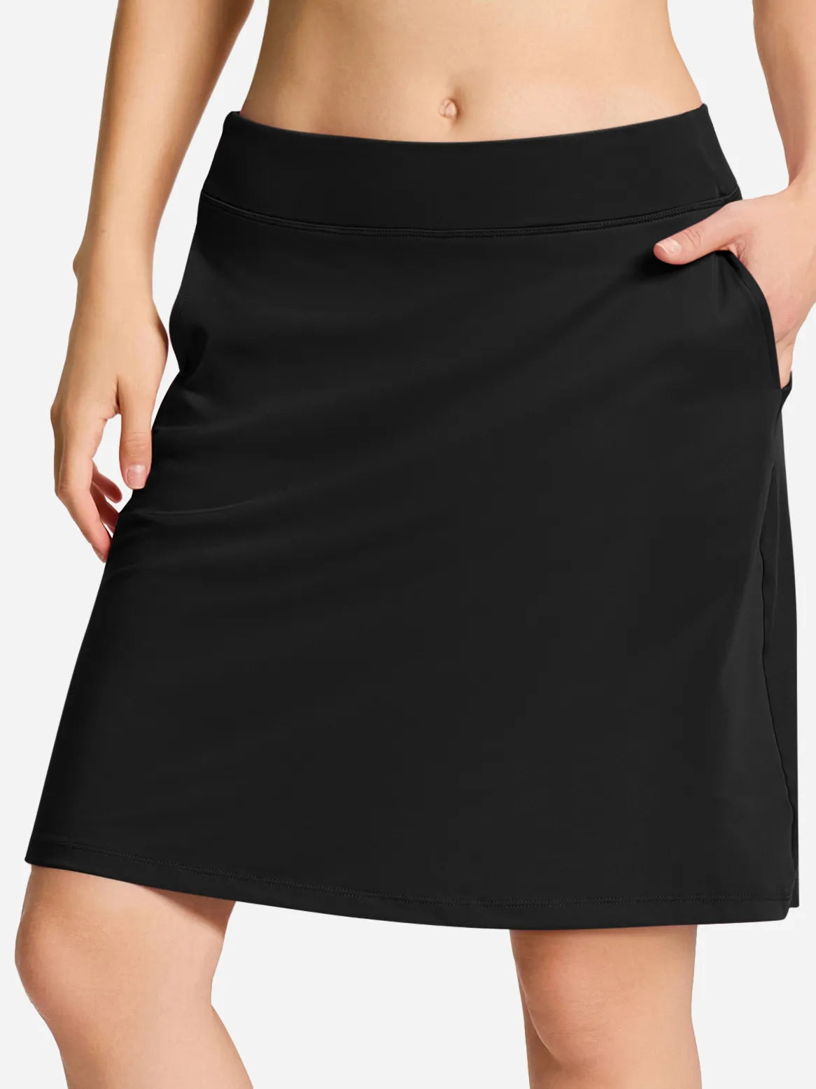Modest Knee Length Skort, 4 Pockets, 20" image 0