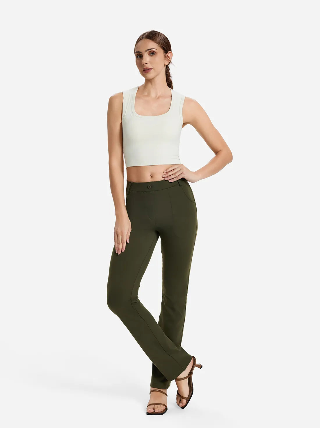 Straight Leg Yoga Dress Pants, 4 Pockets image 4