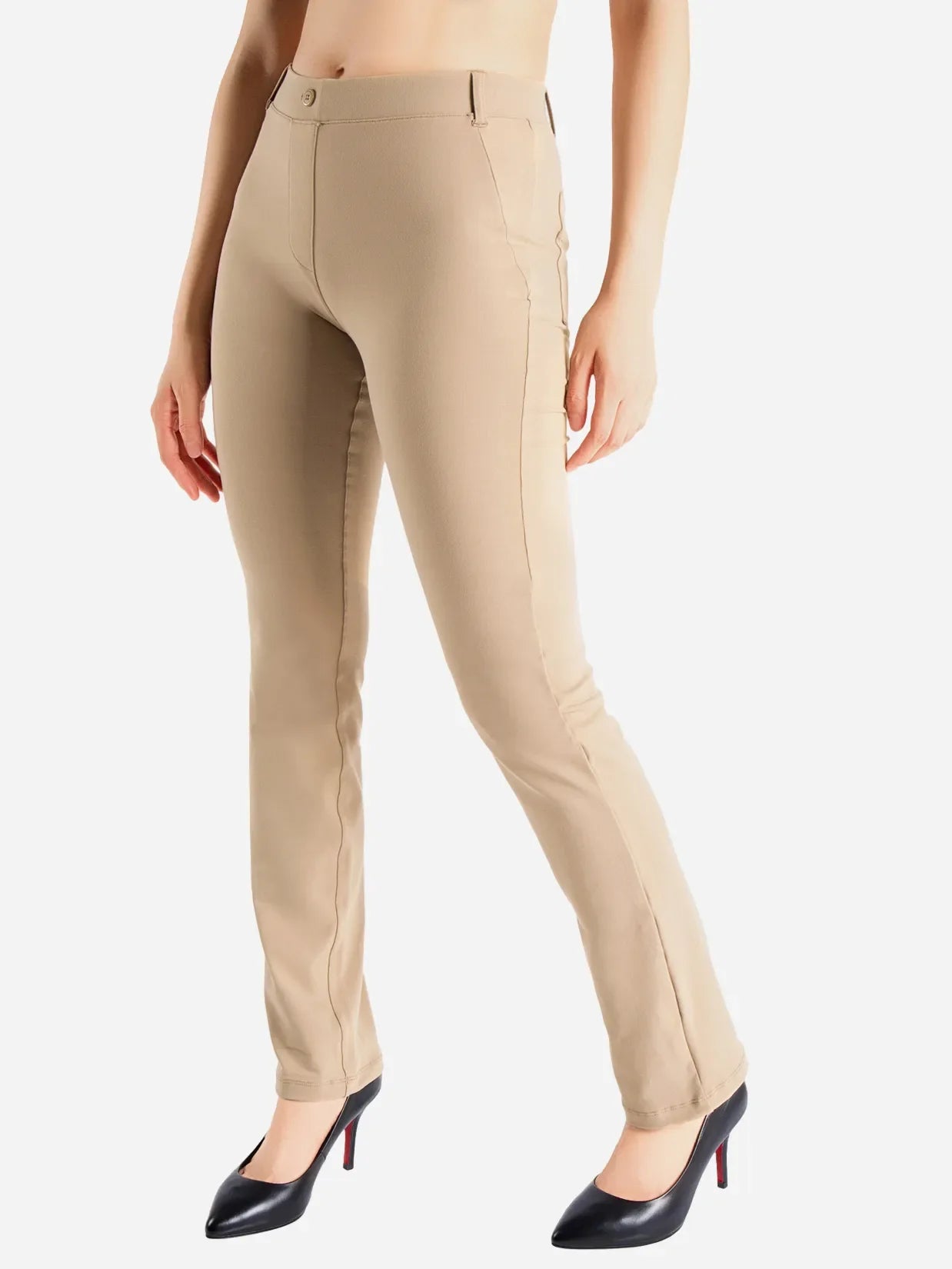 Straight Leg Yoga Dress Pants, Back Pockets