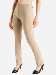 Straight Leg Yoga Dress Pants, Back Pockets #color_Khaki