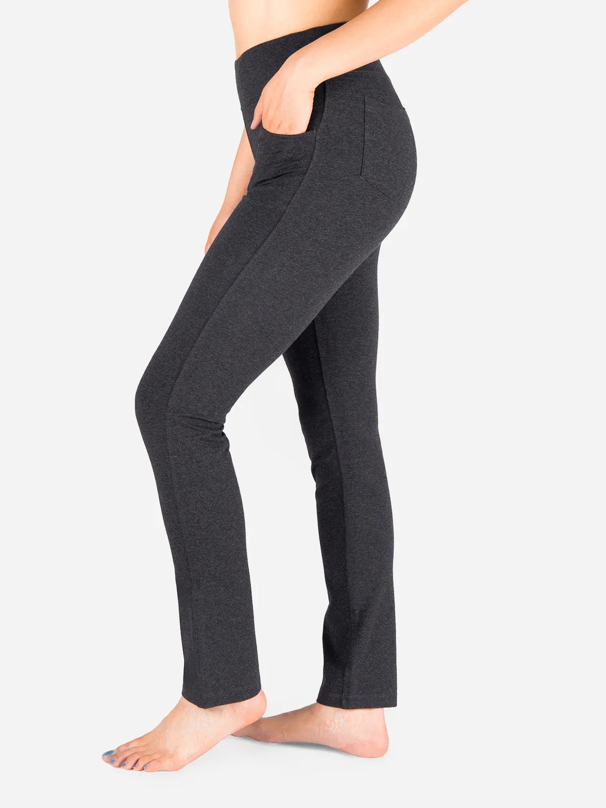 Straight Leg Yoga Pants, 5 Pockets image 1