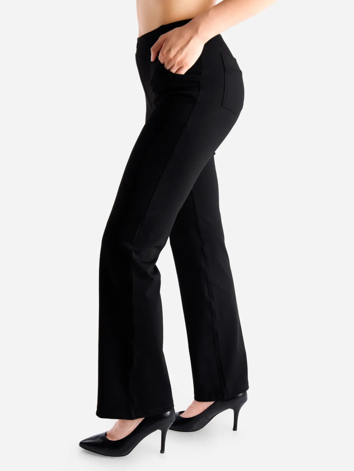 Flare Yoga Dress Pants, 4 Pockets image 2