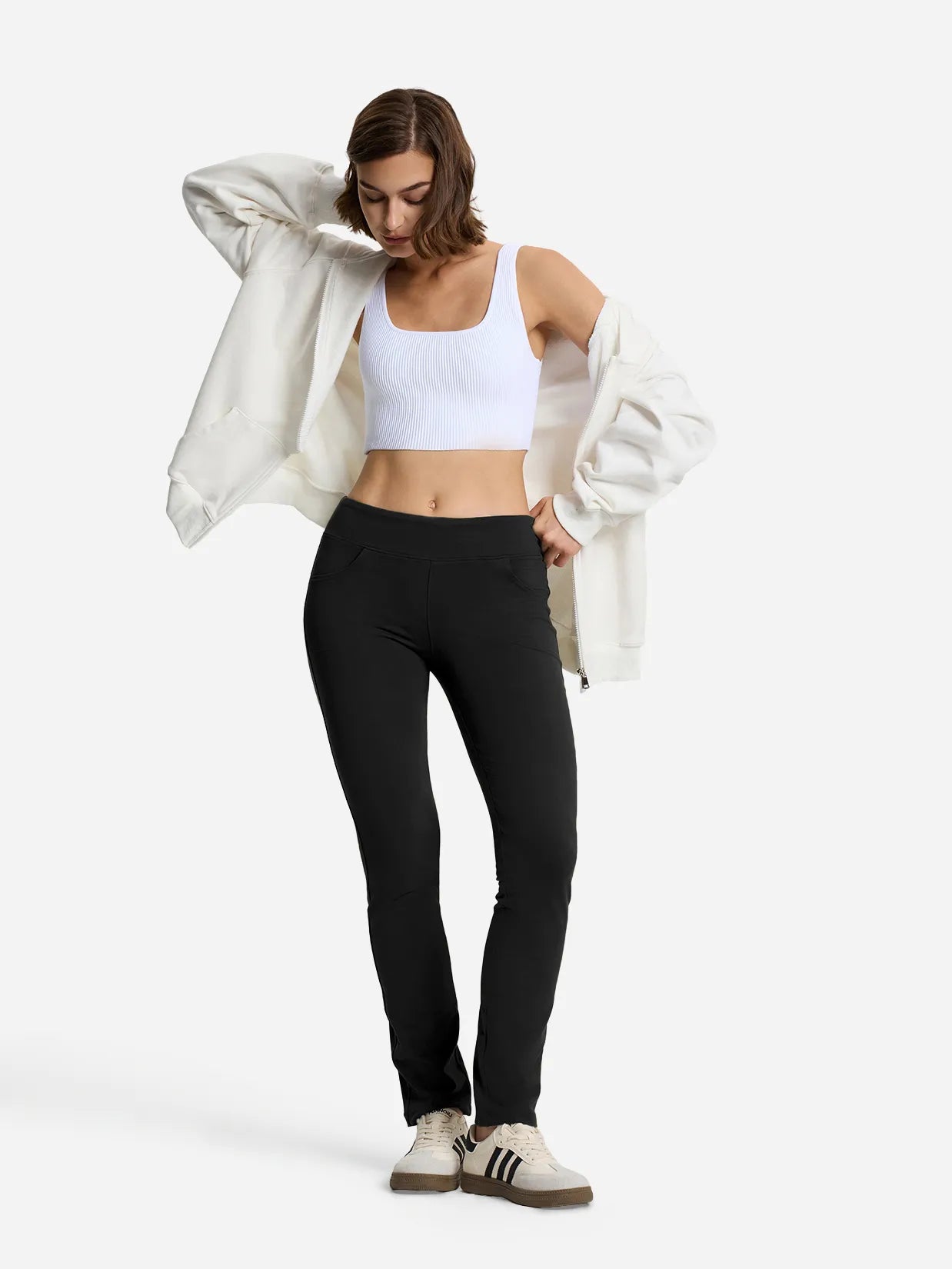 Straight Leg Yoga Pants, 5 Pockets image 3