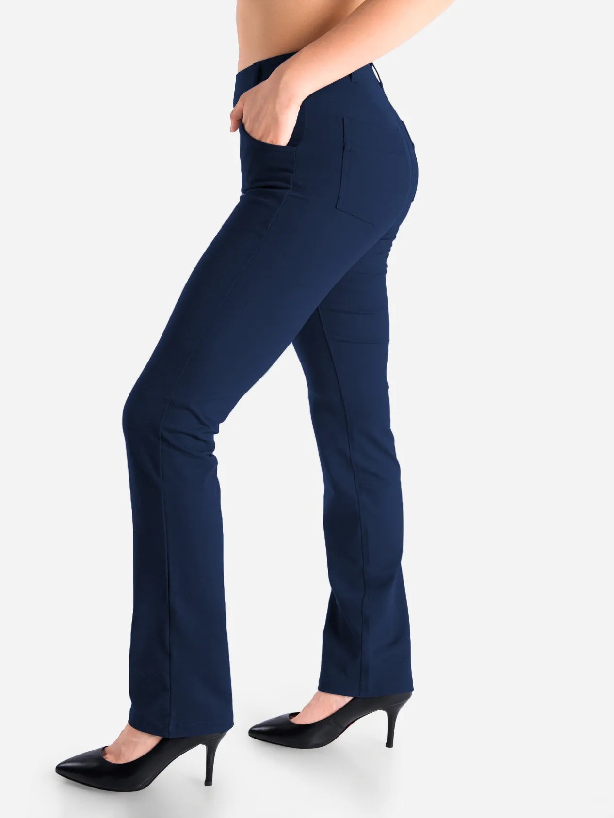 Women's Straight Leg Yoga Dress Pants with 4 Pockets | Yogipace Women's Straight Leg Yoga Dress Pants with 4 Pockets | Yogipace