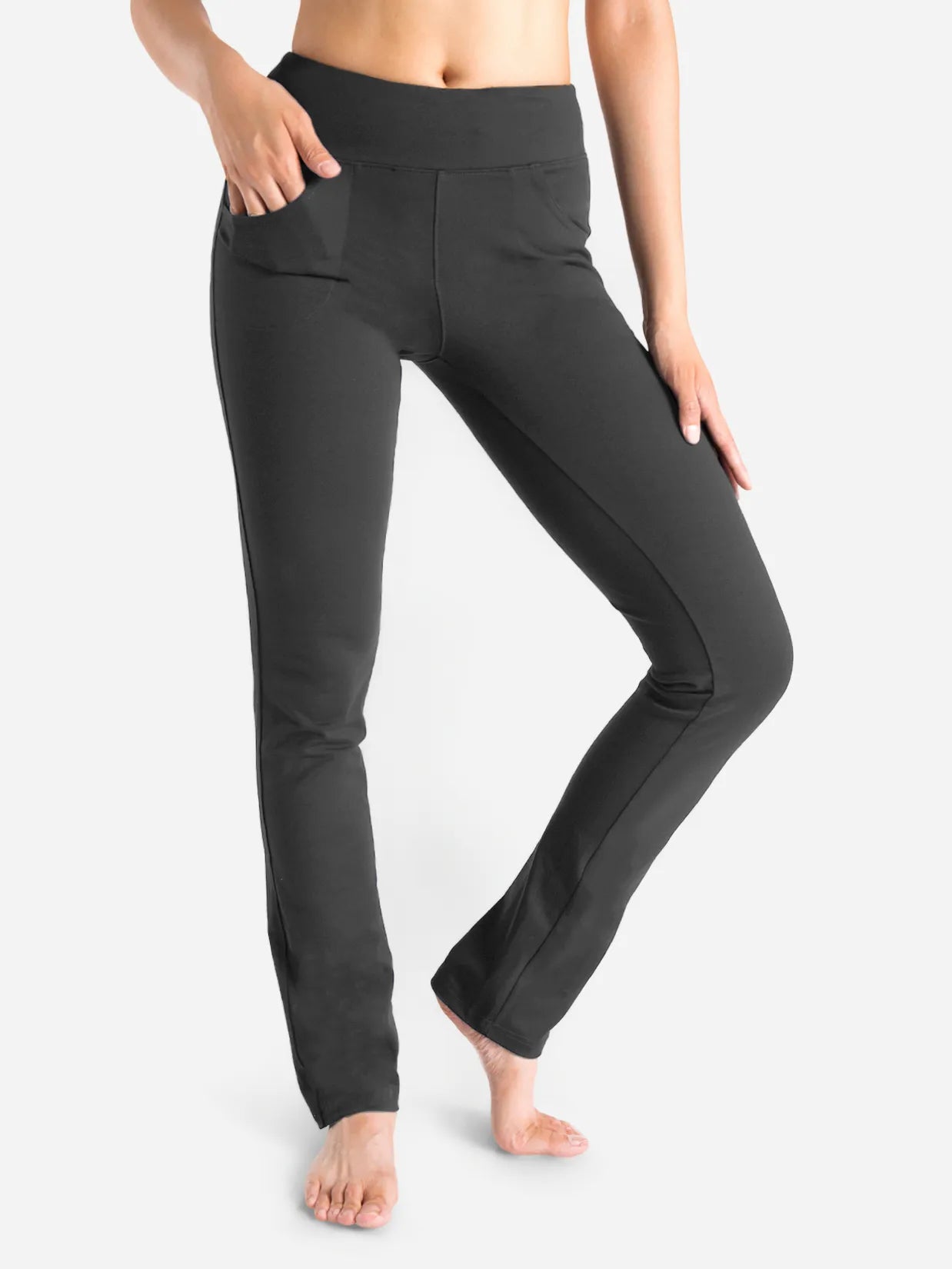 Straight Leg Yoga Pants, 5 Pockets image 1