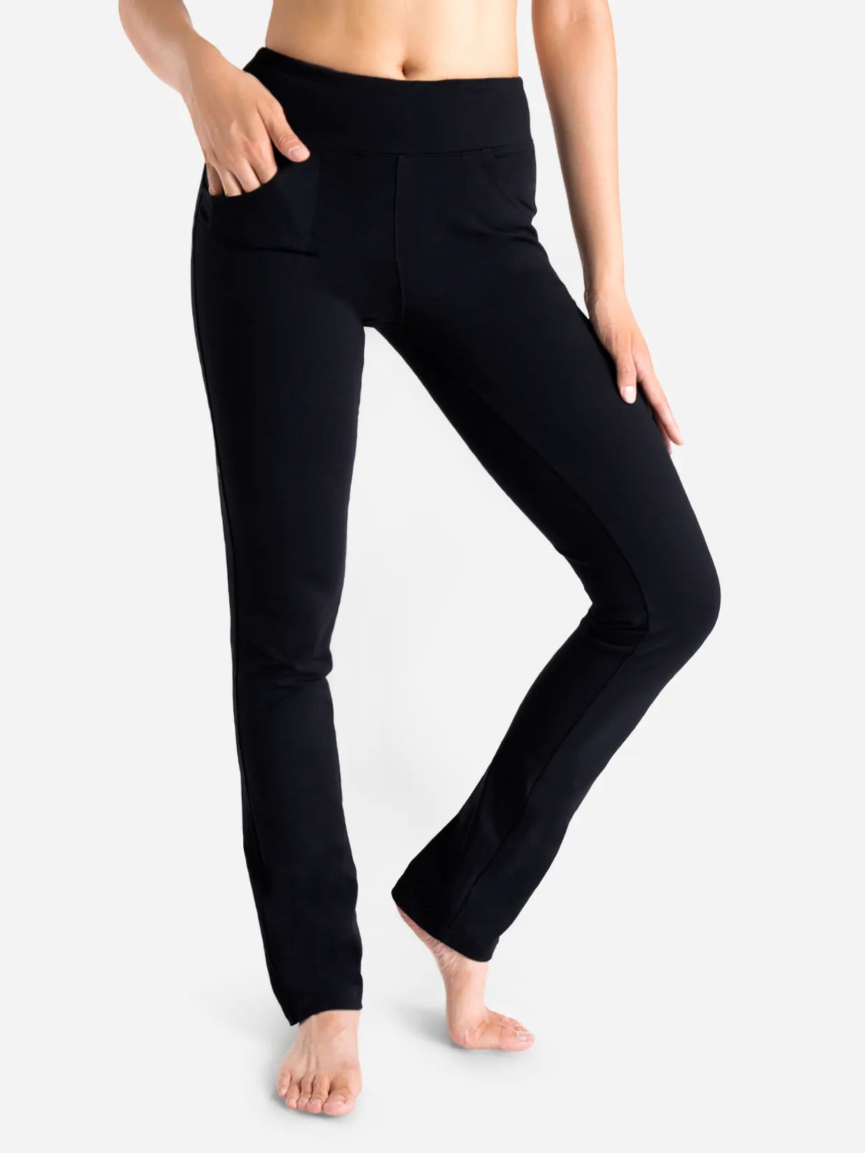 Straight Leg Yoga Pants, 5 Pockets image 1