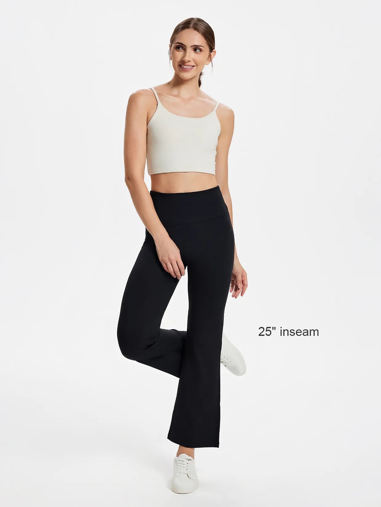 High Rise Flare Capri Yoga Pants image 5