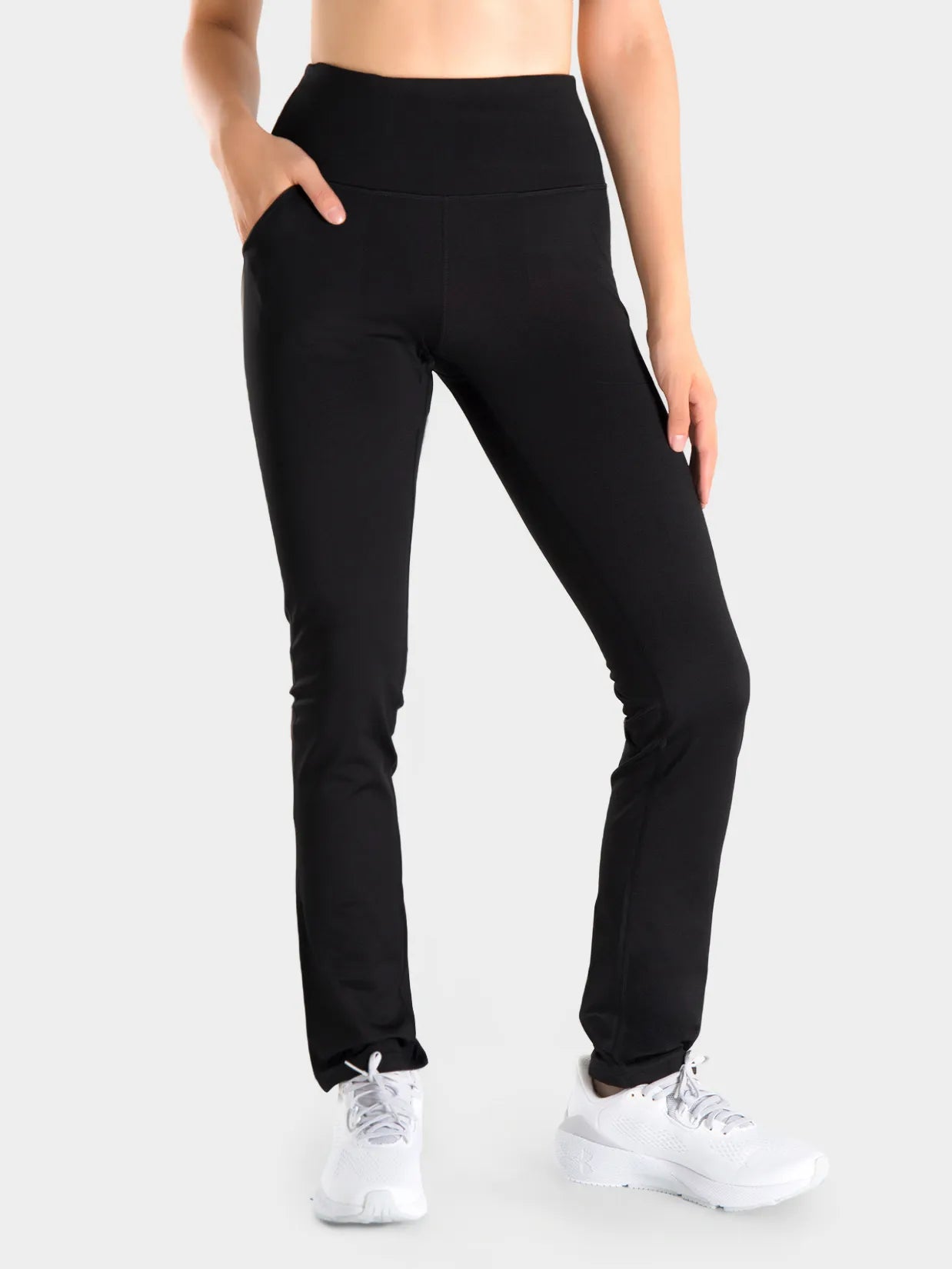 Fleece Lined Straight Leg Pants, 4 Pockets image 0