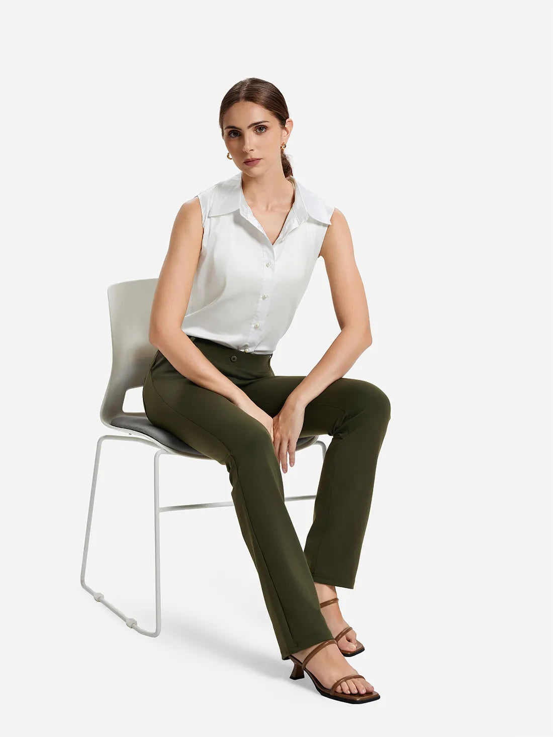 Straight Leg Yoga Dress Pants, 4 Pockets image 5