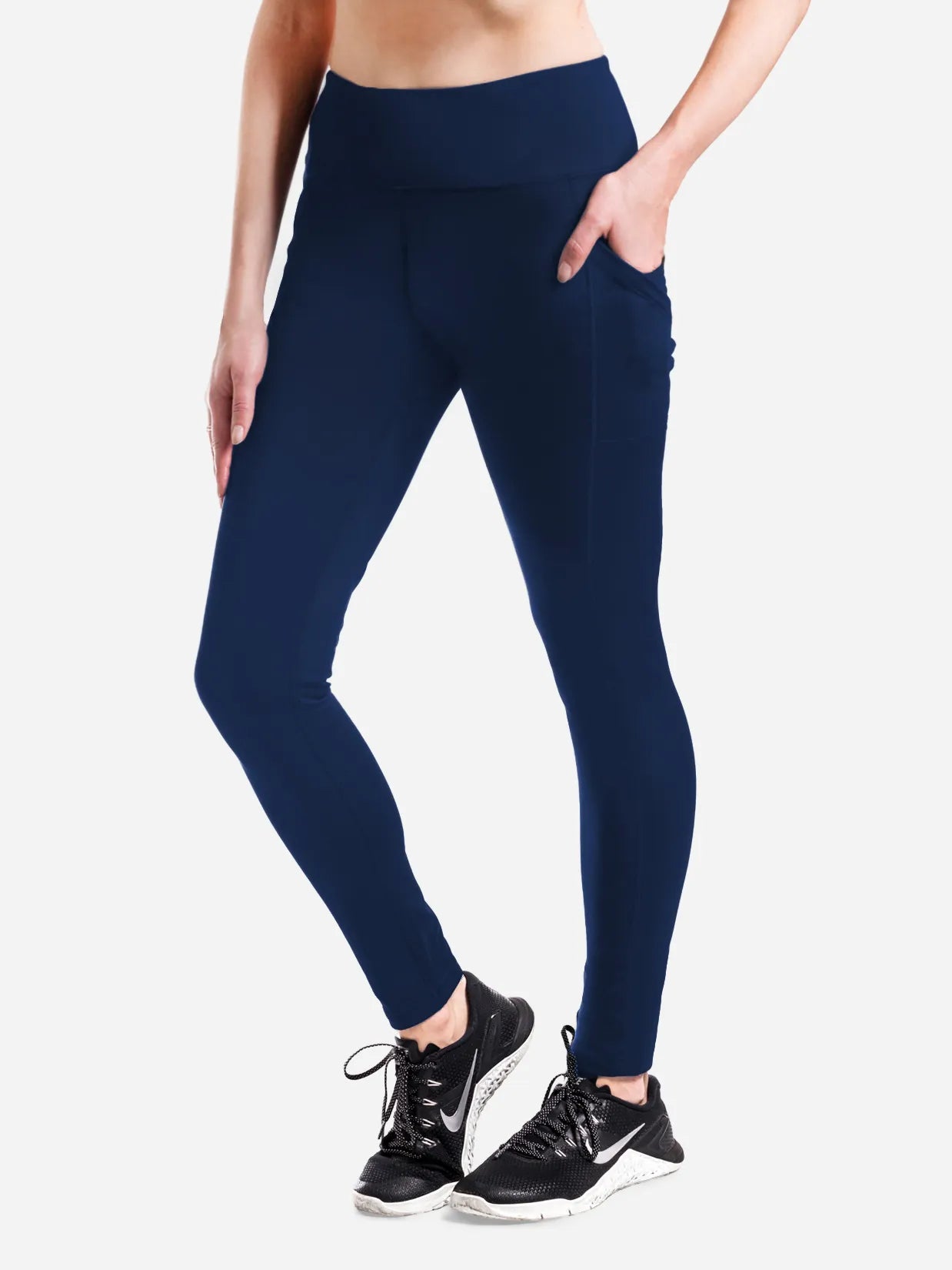 Fleece Lined Leggings, Side Pockets image 0