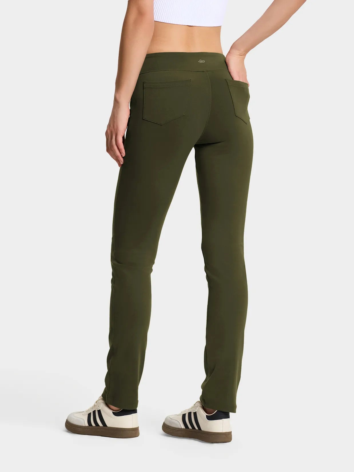 Straight Leg Yoga Pants, 5 Pockets image 1