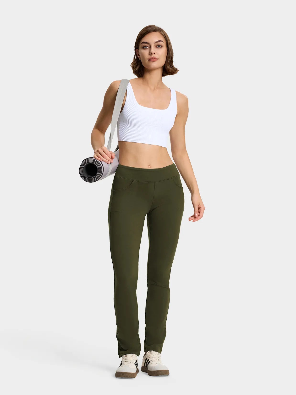 Straight Leg Yoga Pants, 5 Pockets image 4
