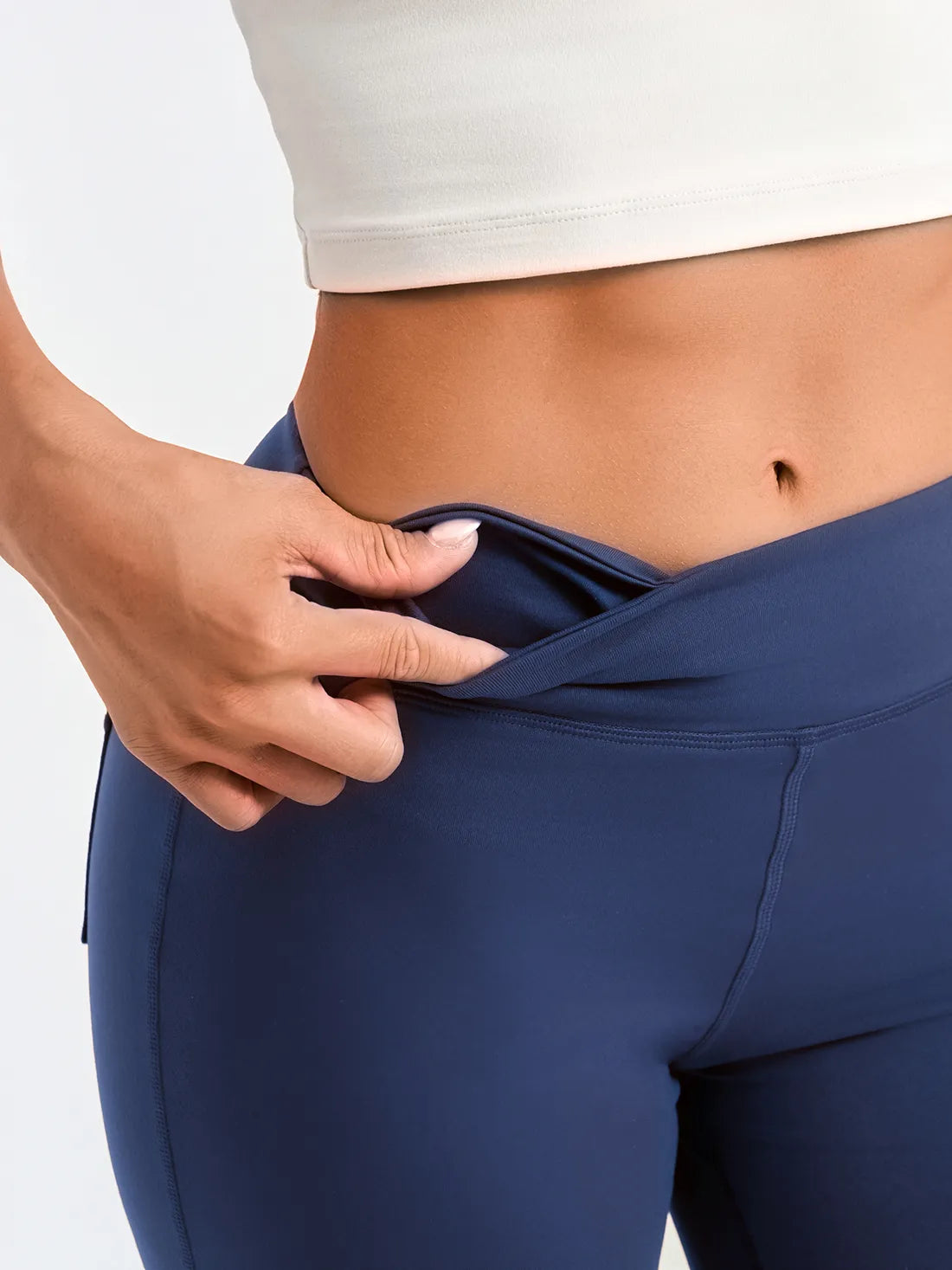 Yogipace Women's Essential Bootcut Yoga Pants with Back Pockets #color_Slate Blue