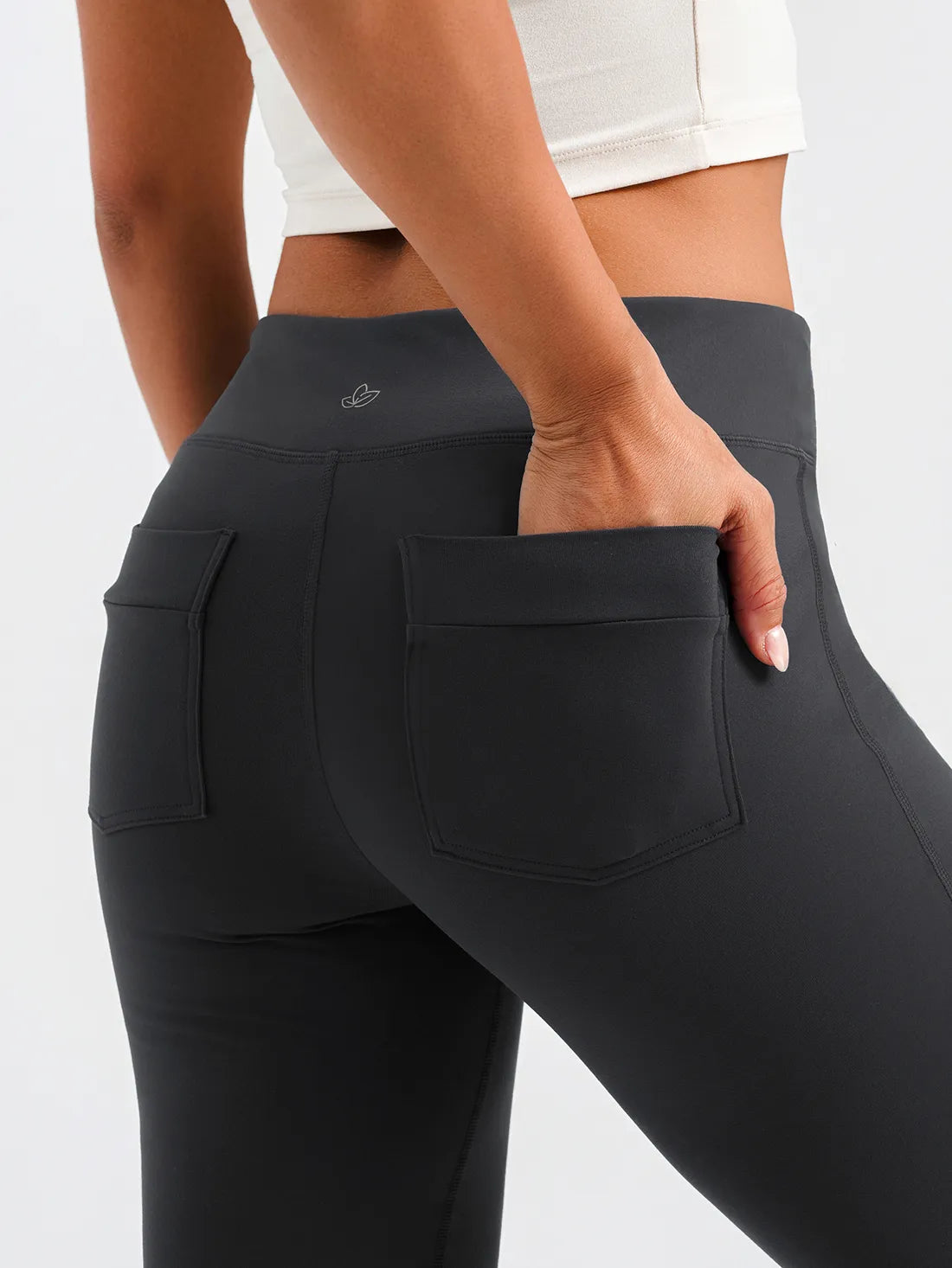 Yogipace Women's Essential Bootcut Yoga Pants with Back Pockets #color_Graphite Gray