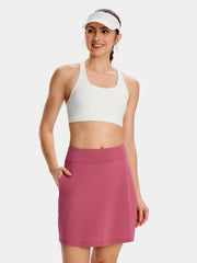 Long Skort, 4 Pockets, 17" #color_Pink Blossom