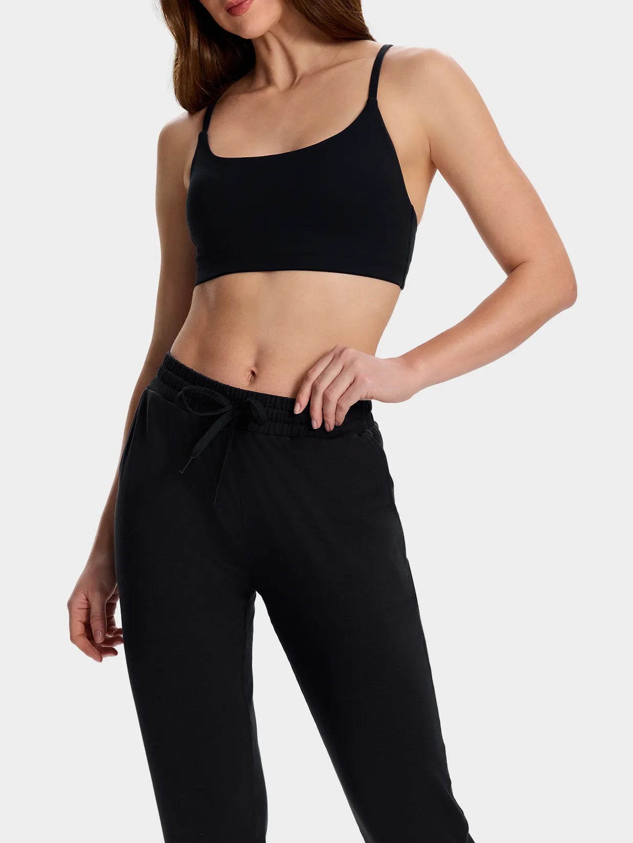 Women's Ultra Soft Performance Joggers - Petite & Tall #color_Black