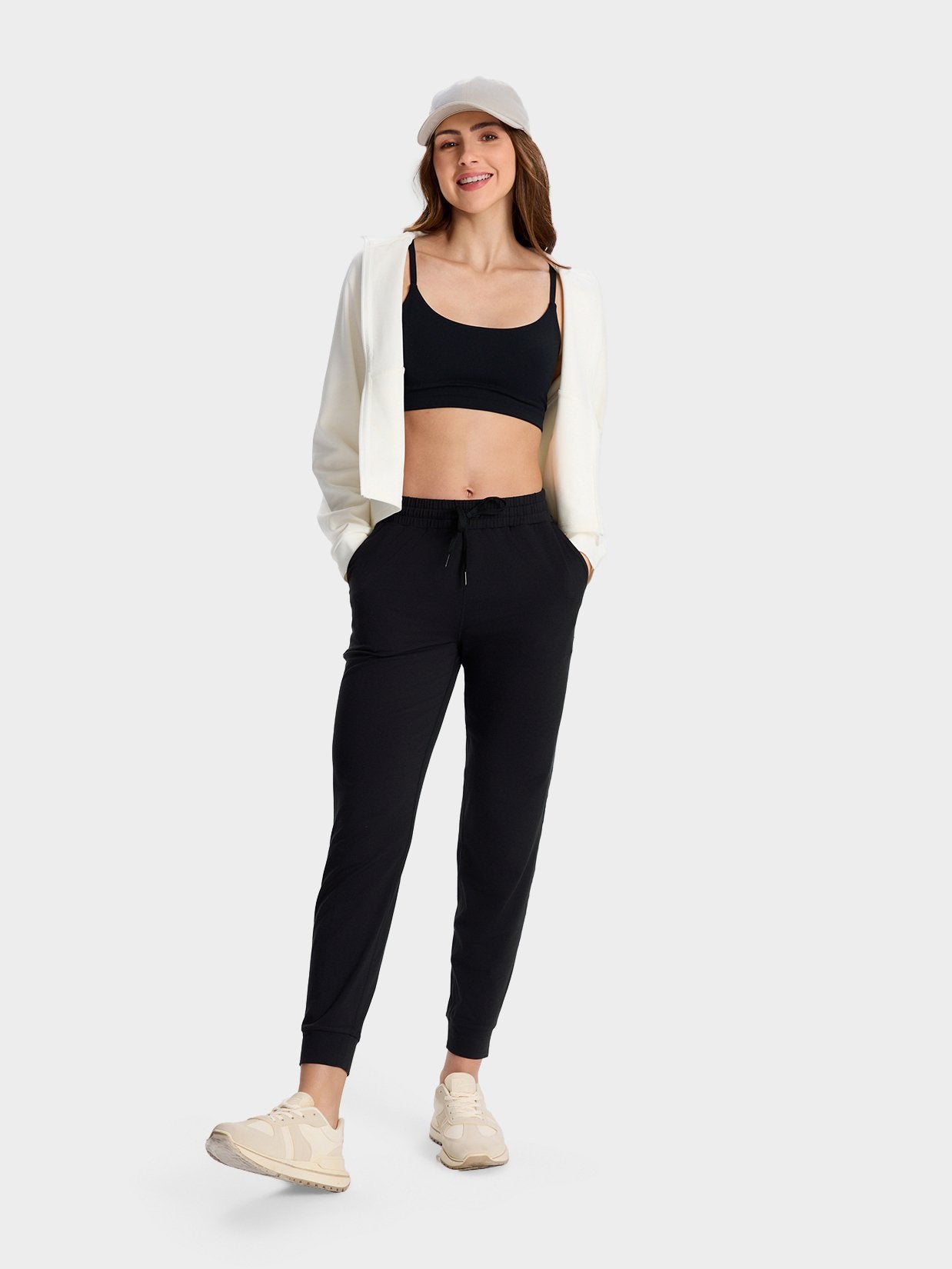 Women's Ultra Soft Performance Joggers - Petite & Tall #color_Black
