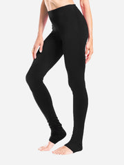 High Rise Over The Heel Leggings  #color_Black