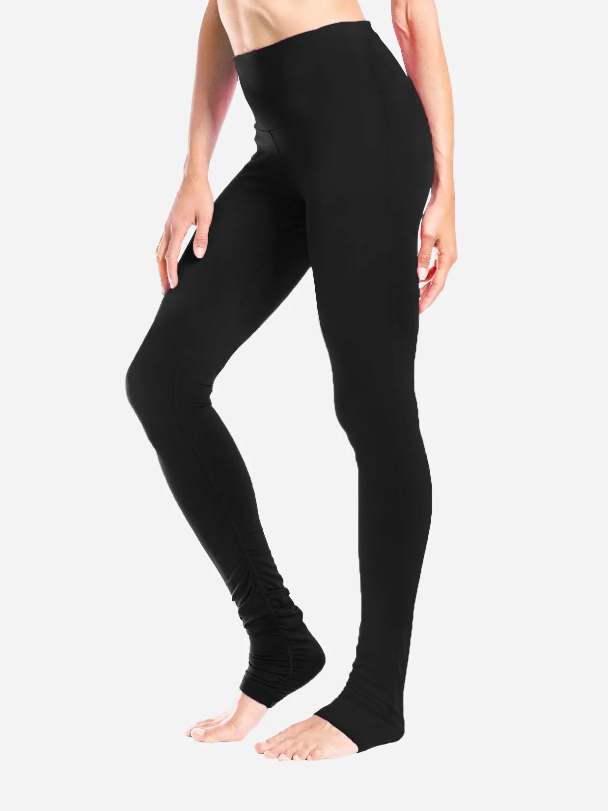 High Rise Over The Heel Leggings  #color_Black