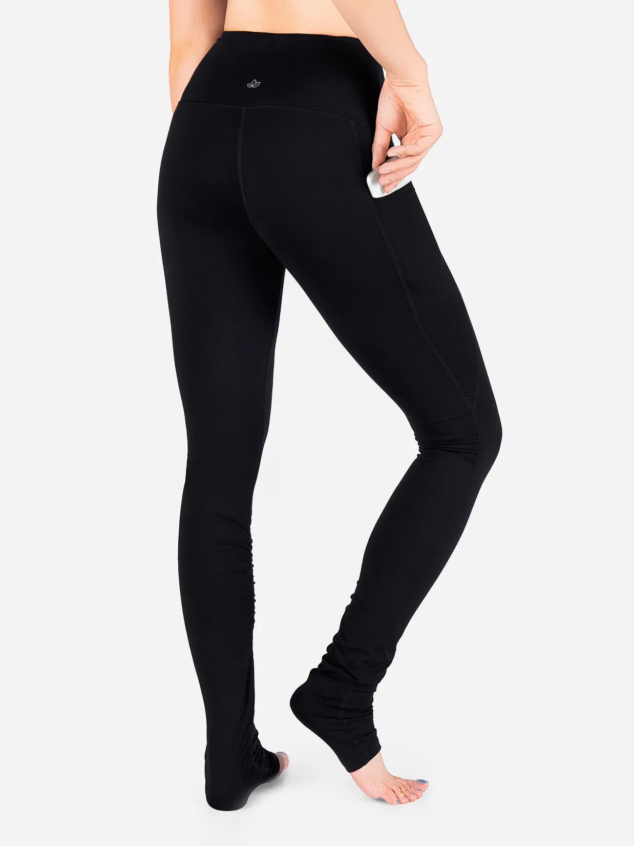 High Rise Over The Heel Leggings, Side Pockets #color_Black
