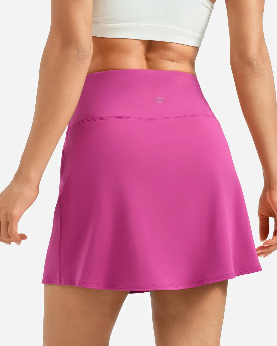 High Waisted A-Line Tennis Skort, 15.5"#color_Magenta