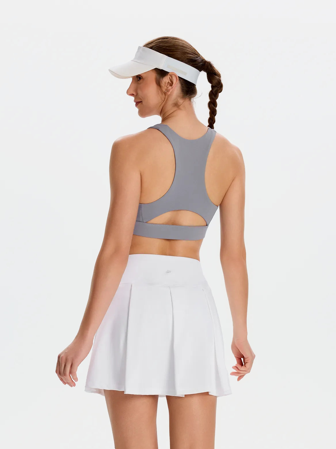 Pleated Tennis Skirt, 15.5" #color_White