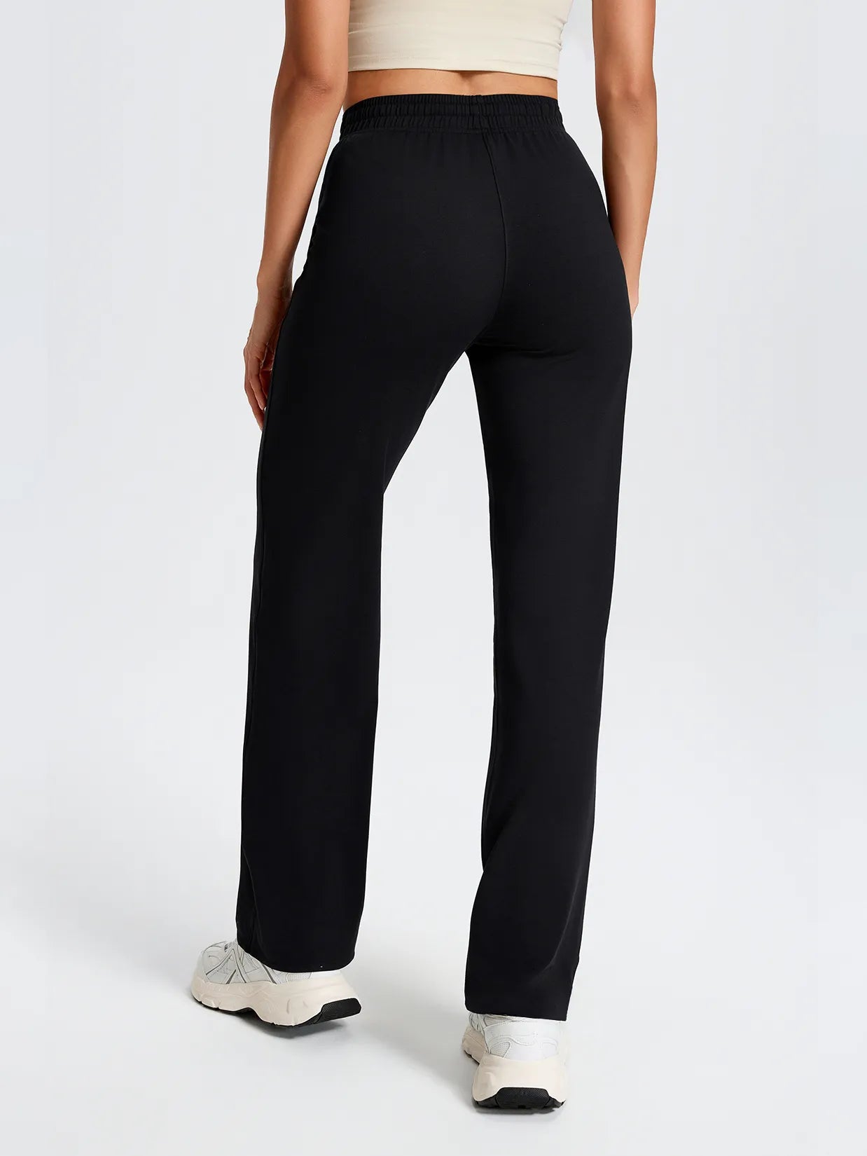 Women's Ultra Soft Performance Straight Leg Yoga Pants #color_Black