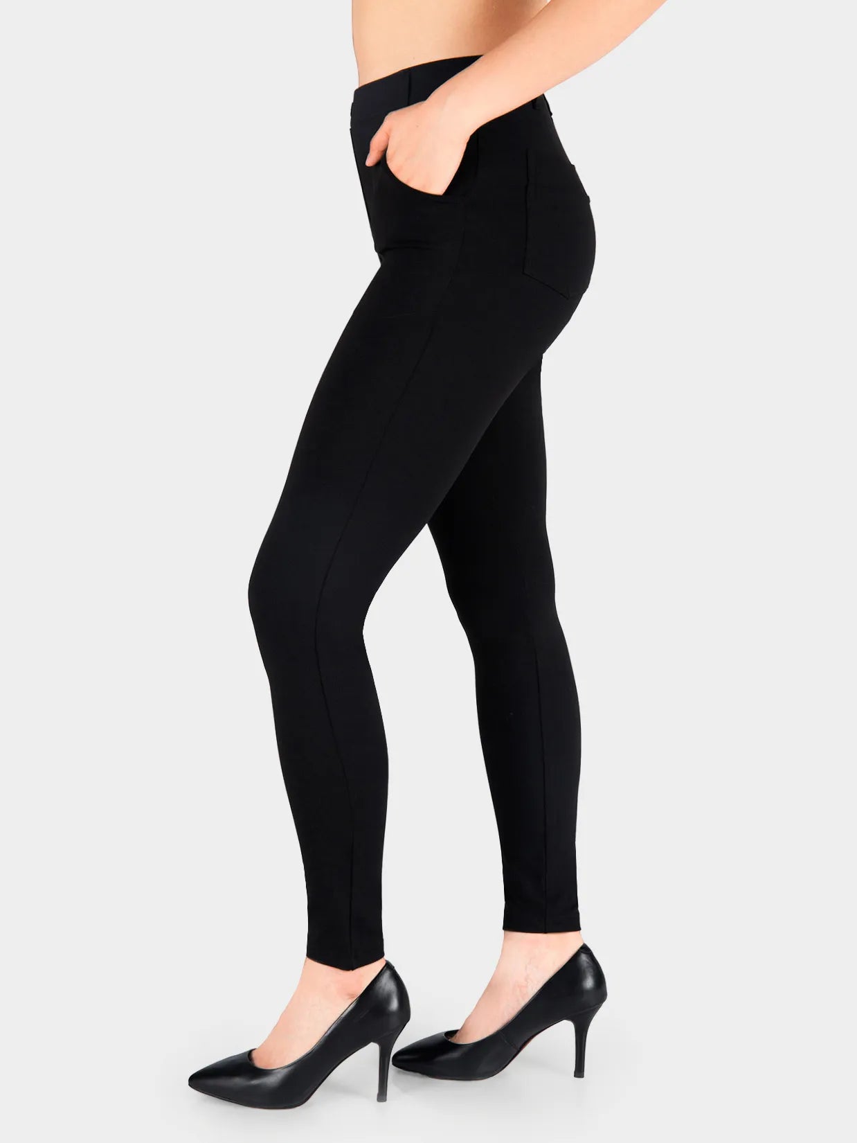 Women's Skinny Yoga Dress Pants with 4 Pockets