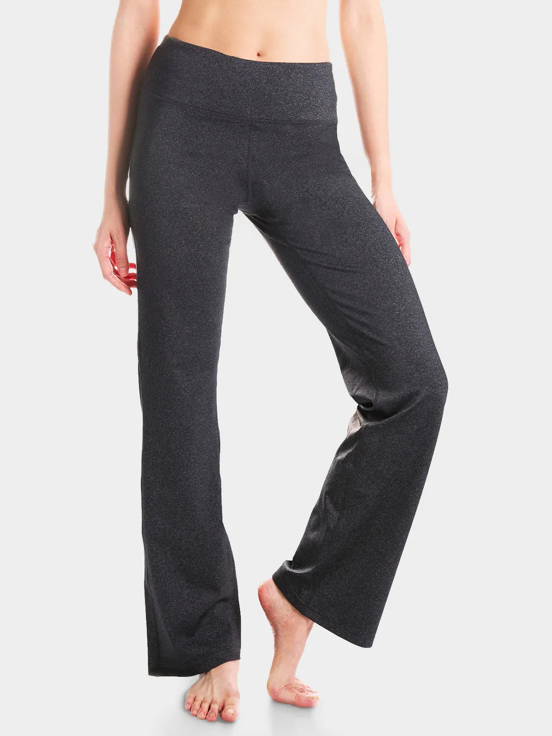 Essential Bootcut Yoga Pants, Back Pockets #color_Charcoal