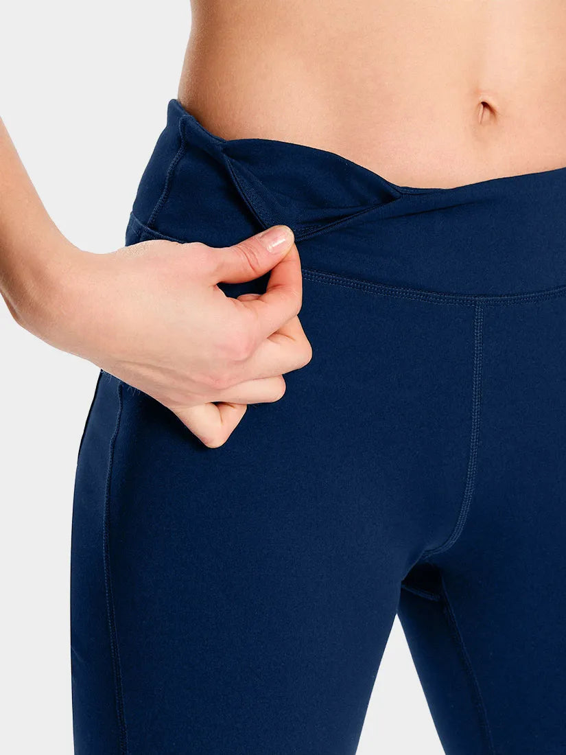 Essential Bootcut Yoga Pants, Back Pockets #color_Navy Blue