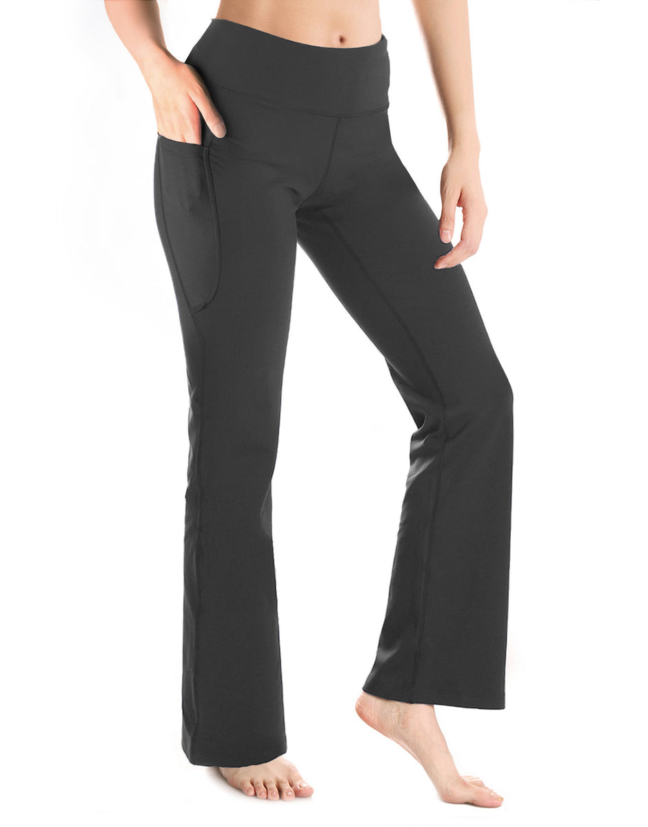 Essential Bootcut Yoga Pants, Side Pockets (Graphite Grey) – Yogipace