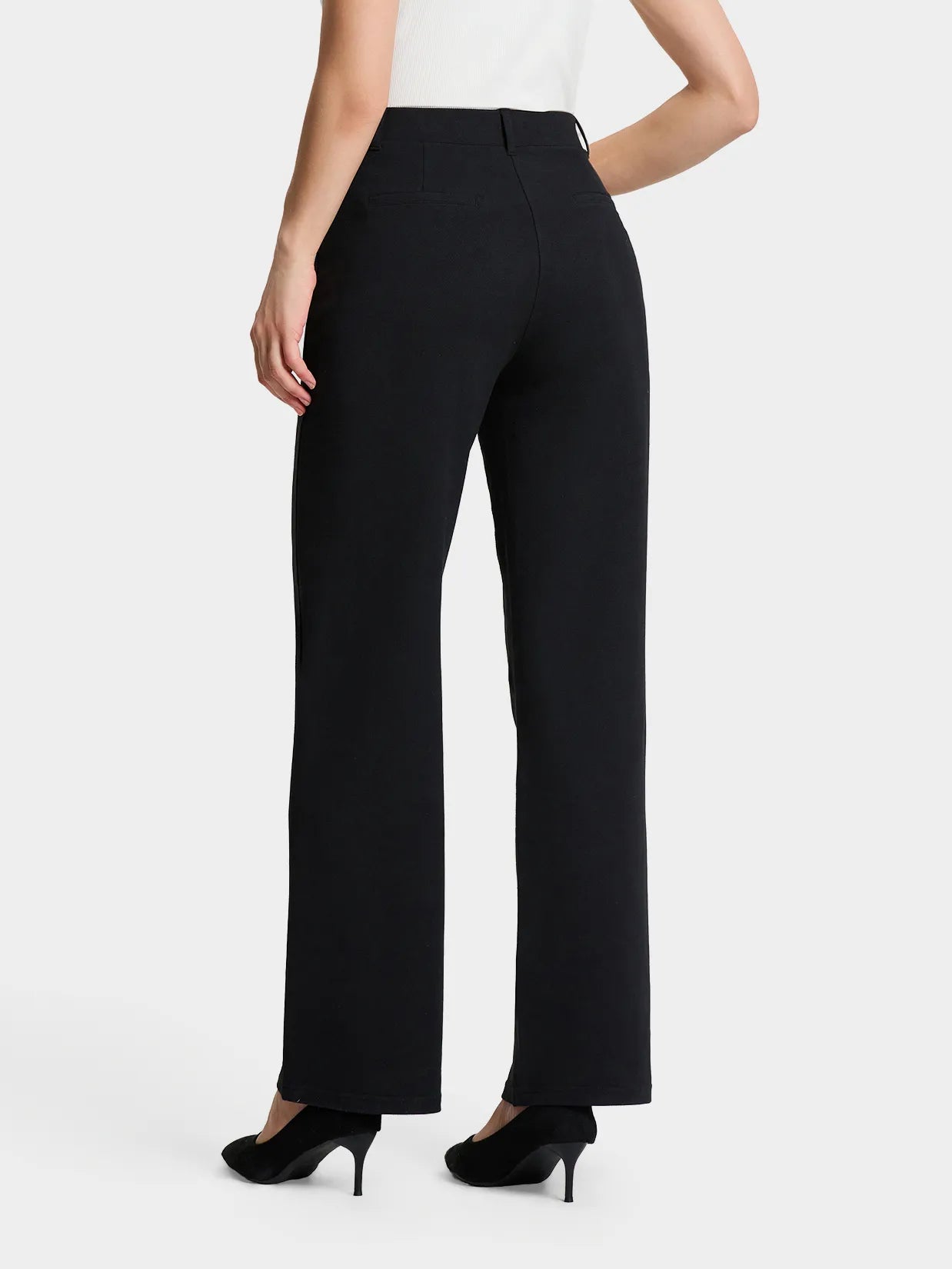 Stretch Relaxed Fit Dress Pants #color_Black