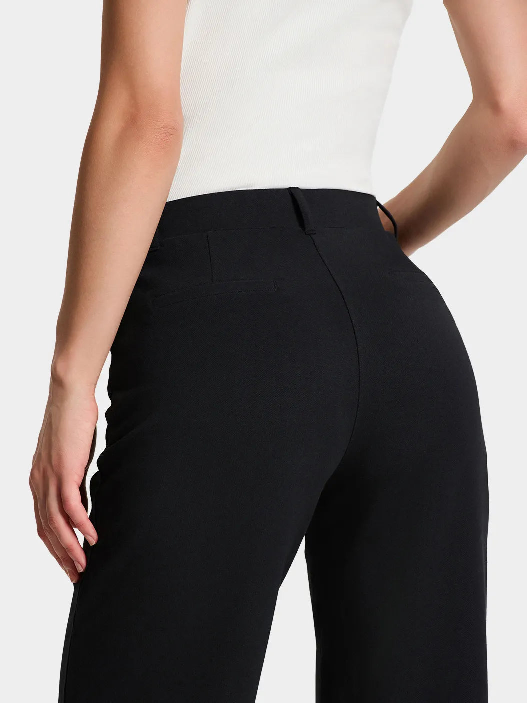 Stretch Relaxed Fit Dress Pants #color_Black