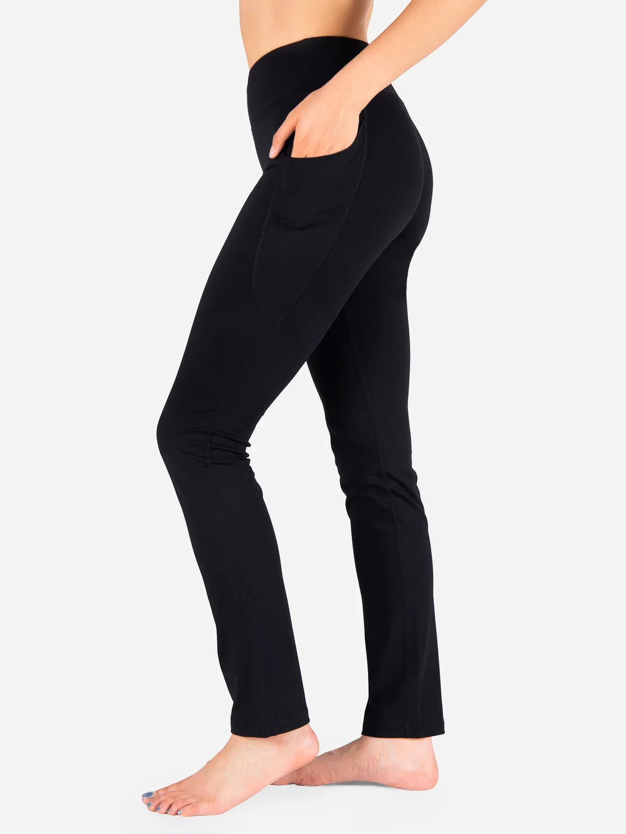 Essential Straight Leg Yoga Pants, Side Pockets image 1