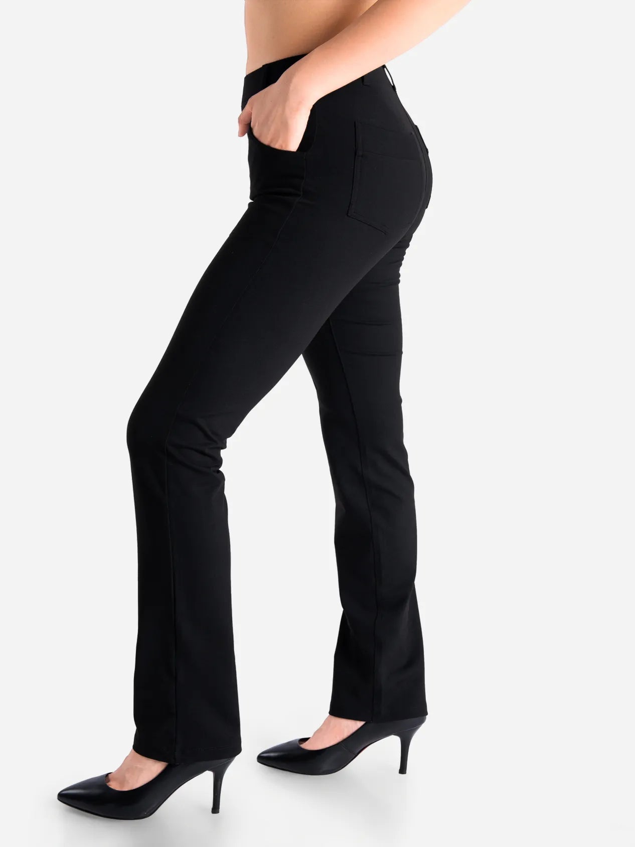 Straight Leg Yoga Dress Pants, 4 Pockets image 0