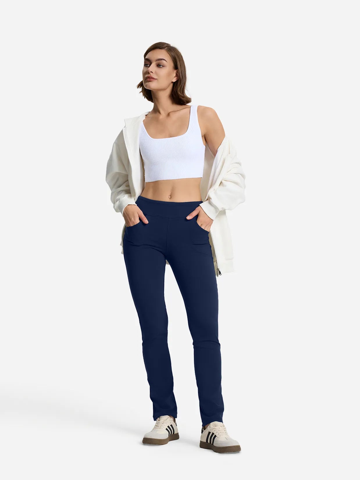 Straight Leg Yoga Pants, 5 Pockets image 3