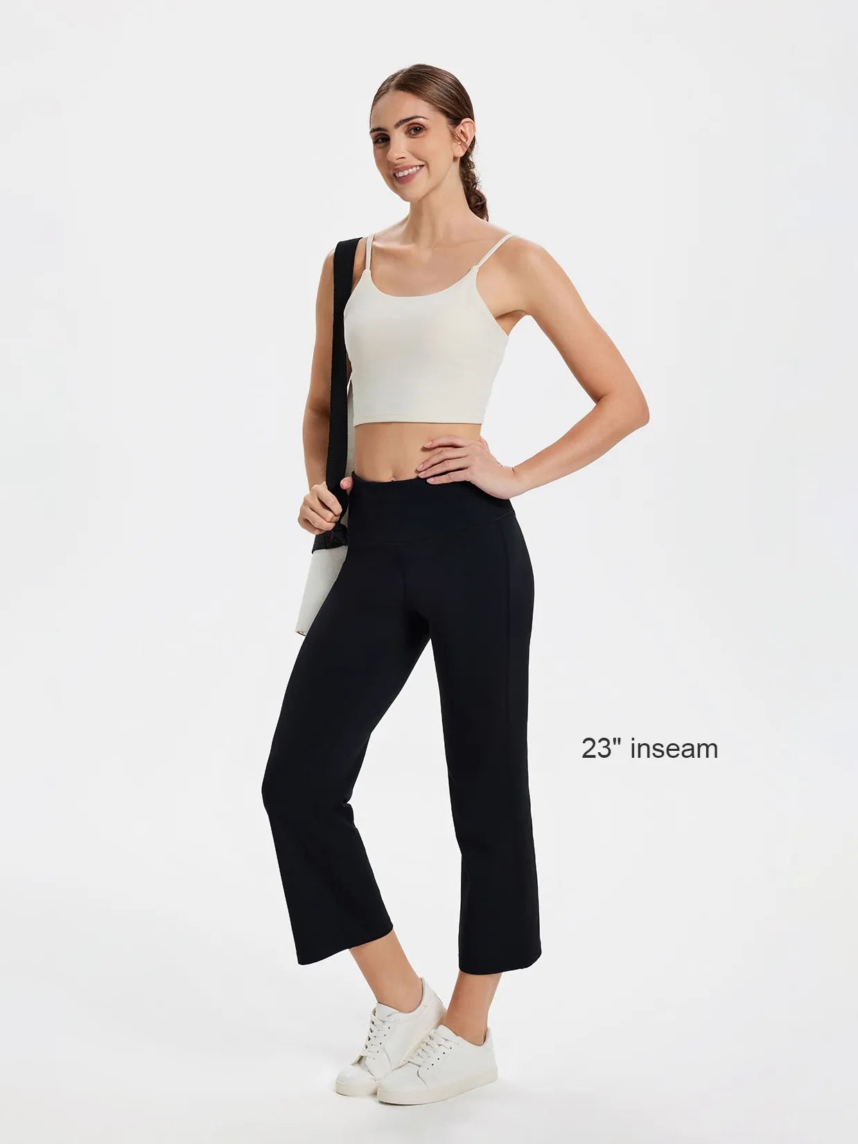 High Rise Flare Capri Yoga Pants image 4
