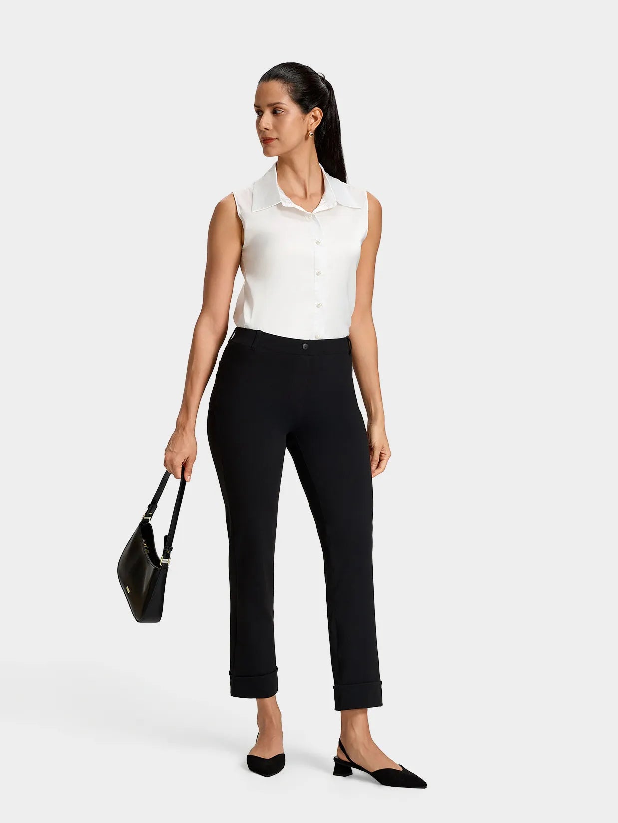 Cropped Yoga Dress Pants image 3