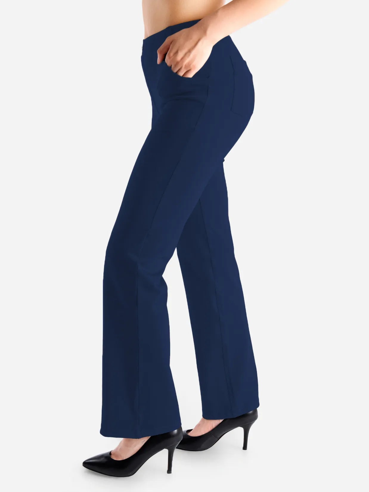 Flare Yoga Dress Pants, 4 Pockets image 2