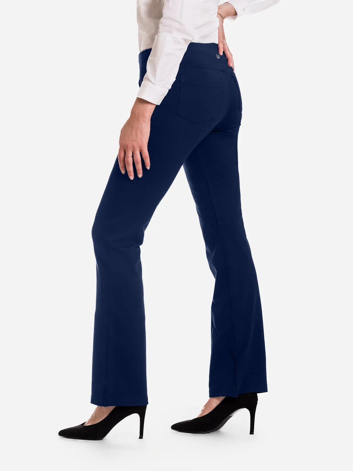 Bootcut Yoga Pants, 5 Pockets #color_Navy Blue