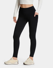 CozyWarmth Fleece Lined Leggings, Side Pockets image 0
