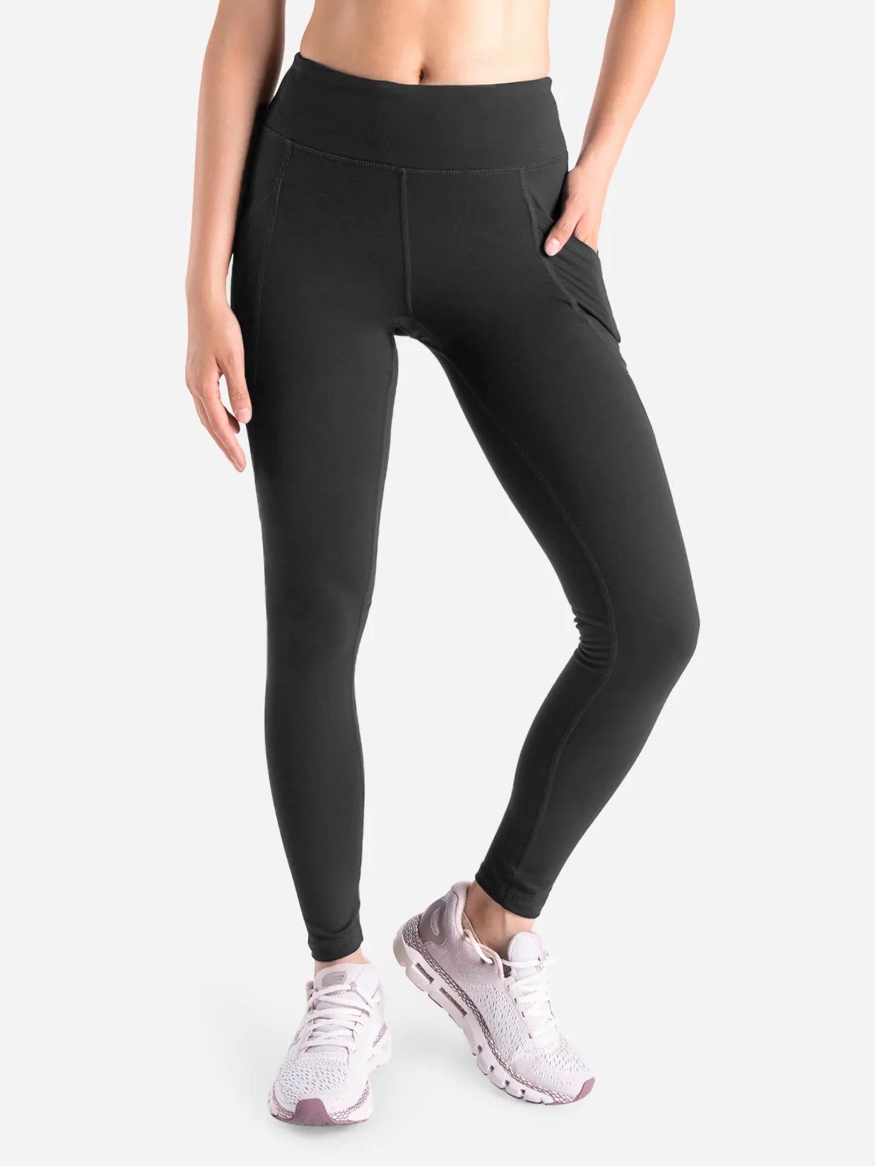 Essential High Waisted Yoga Leggings, Tall, Side Pockets image 0