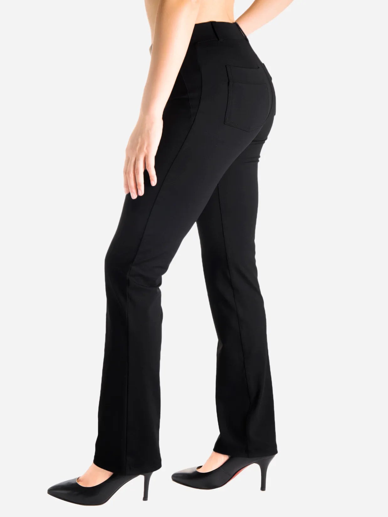 Straight Leg Yoga Dress Pants, Back Pockets image 0